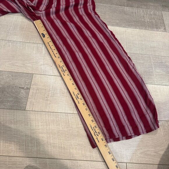 AMERICAN EAGLE WOMENS BURGUNDY RED PULL ON WIDE LEG PANTS MEDIUM - Picture 4 of 9